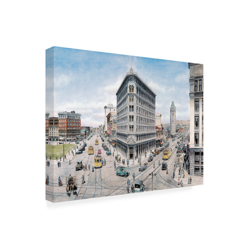 Art sur toile "Oakland" par Stanton Manolakas, H 14 po x l 19 po x P 2 po