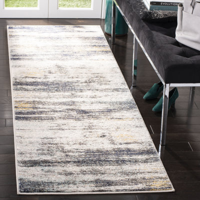 Riebe Light Gray/Black Area Rug