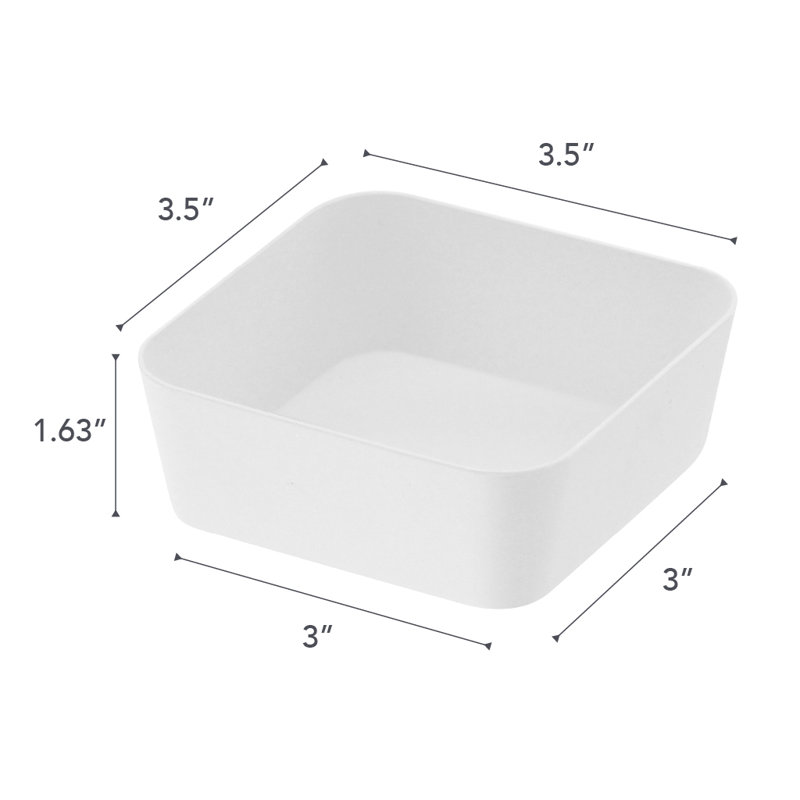 Plateau de coiffeuse Yamazaki Home, compact, acier, petit, Blanc