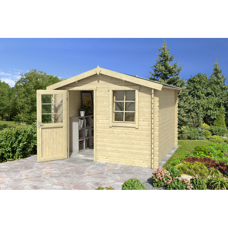 Lasita Nina Apex Roof Summerhouse With Single Glazed Windows (28mm), Beige