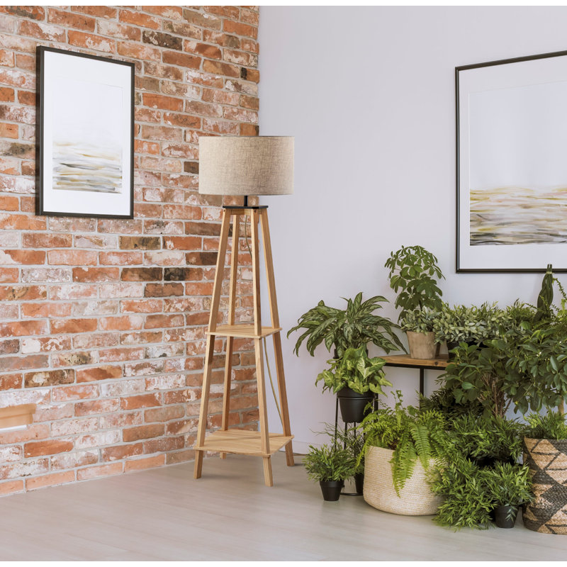 Lampe sur pied Lavondia, Naturel