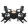 Palm Coast 5-Piece Adirondack Chair Conversation Set with Fire Pit Table