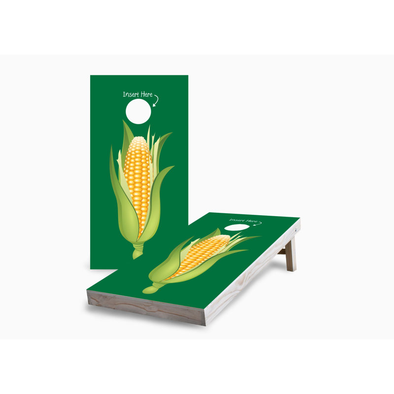 Ensemble de planches cornhole maïs / insert 2 x 4 | Comprend (2) planches (8) sacs et accessoires optionnels