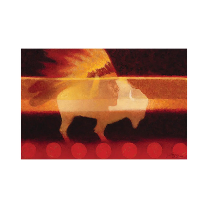 White Buffalo by Joe Velazquez - Wrapped Canvas Print, 30.48 cm H x 45.72 cm W