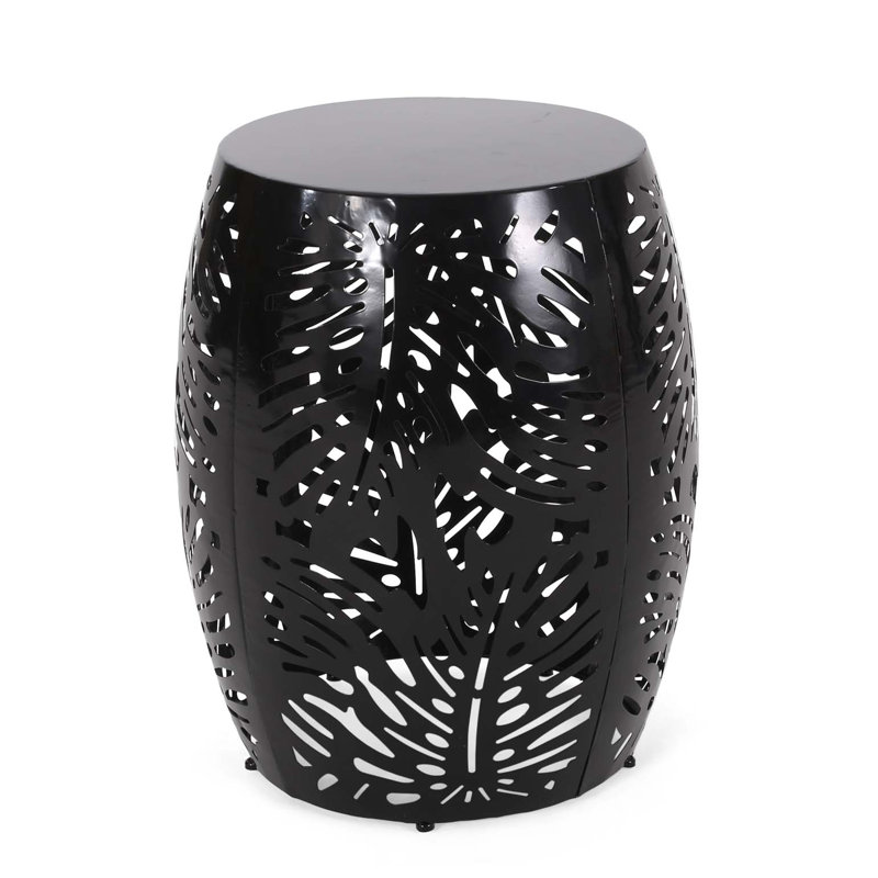 Metal End Table, Black