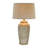 Kimbrough Handmade Cast Stone Table Lamp with Empire Shade, 30.5", Hydrocal Finish-207242509