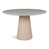 Modern Brazilian Mona Glass Top Round Dining Table