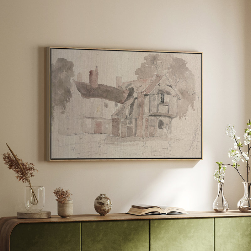 "Croquis rétro - XVIIIème" sur toile, H 17 po x l 25 po