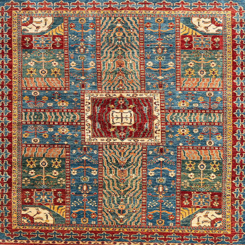 Tapis abstrait moderne 684, Carré 8 pi