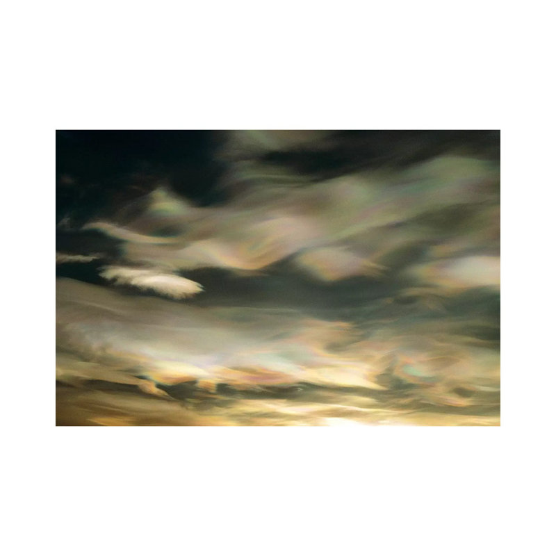 Nacreous Mother Of Pearl Clouds Seen Over Ross Island In Late Winter, Early Spring, Antarctica by Keith-Nels Swenson - Wrapped Canvas Gallery-Wrapped Canvas Giclée