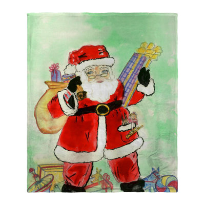 Jeté en soie père Noël
