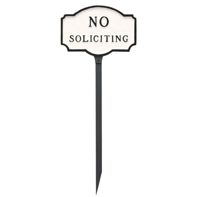 Petite Montague No Soliciting Statement Garden Sign