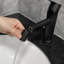 Robinet de salle de bain en acier inoxydable noir mat - Robinet de lavabo à poignée simple avec finition rouille et évier à aération silencieuse