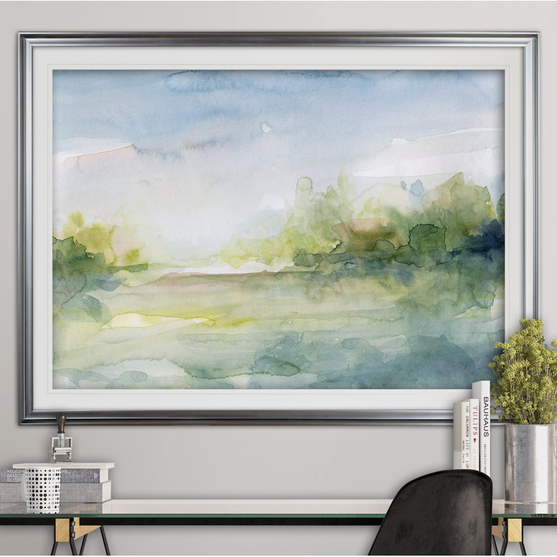 " Clear Day ", 30" H x 40" W x 1.5" D, Silver Framed