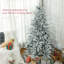 Arbre de Noël artificiel enneigé 6 pi avec 994 pointes, support en métal pliable, assemblage facile, arbre de Noël articulé pour la maison, le bureau, les Fêtes-1315377099