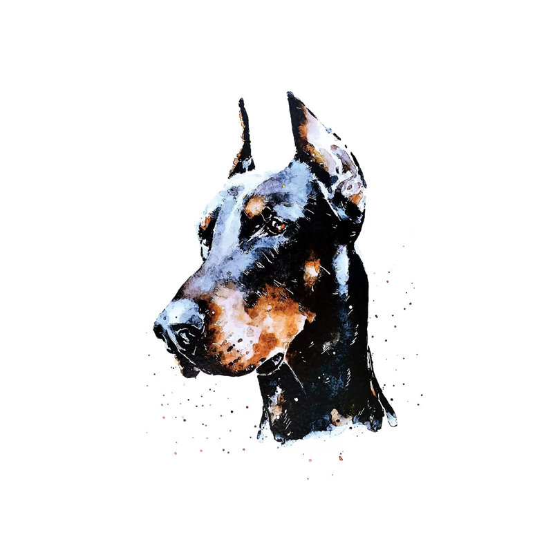 Don Doberman - Painting on Canvas, Wrapped Canvas, 66.04 cm H x 45.72 cm W x 1.91 cm D