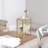 Menezes Gold Bedside Table, Small Side Table, Narrow Bedside Table, End Table, Slim Bedside Table