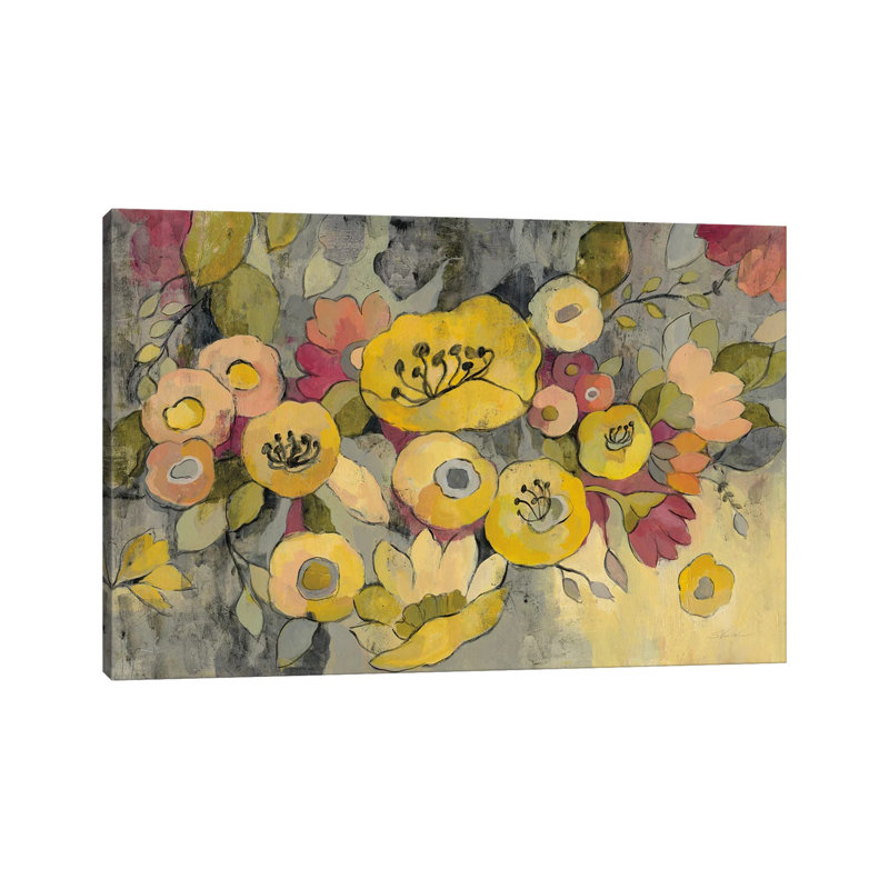 Yellow Floral Duo III - impression d'art mural