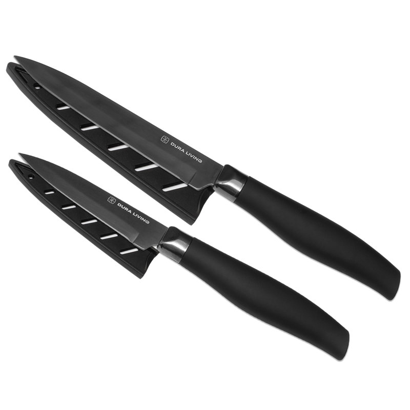 Couteau d'office de coutellerie 2 pièces avec poignées souples
