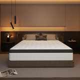 Firm Mattress, 10" & 12" Gel Memory Foam Hybrid Mattress in a Box
