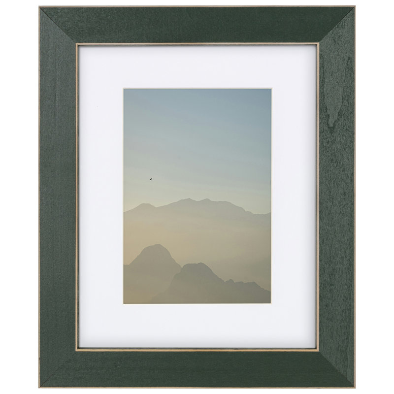 Cadre photo simple Clean Cut, Harwich, Vert, 11 po x 14 po emmêlé à 8 po x 10 po