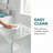 Sleek Transparent Acrylic Shower Stool – Modern U-Shaped Shower Bench For Shaving, Rest & Storage | Space-Saving, Non-Slip Design For Bathrooms