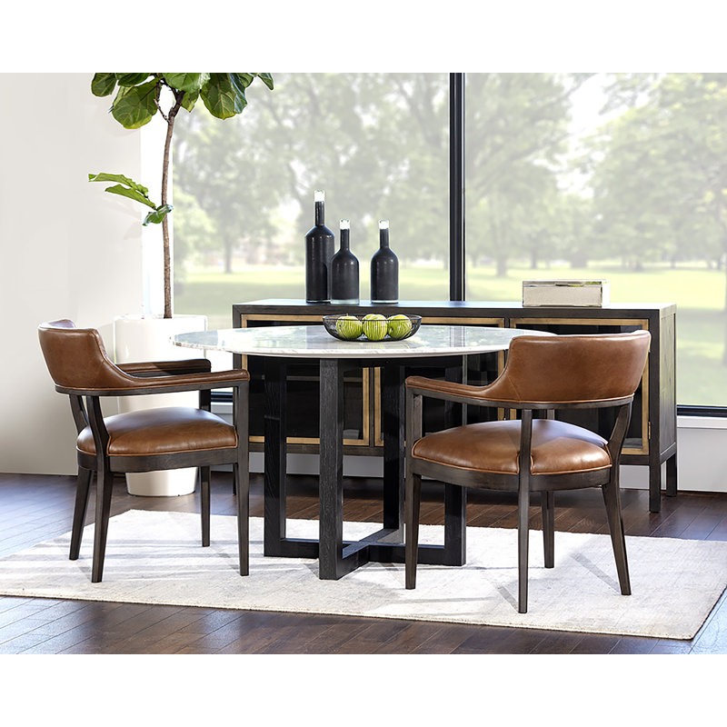 Brylea Leather Arm Chair, Brown