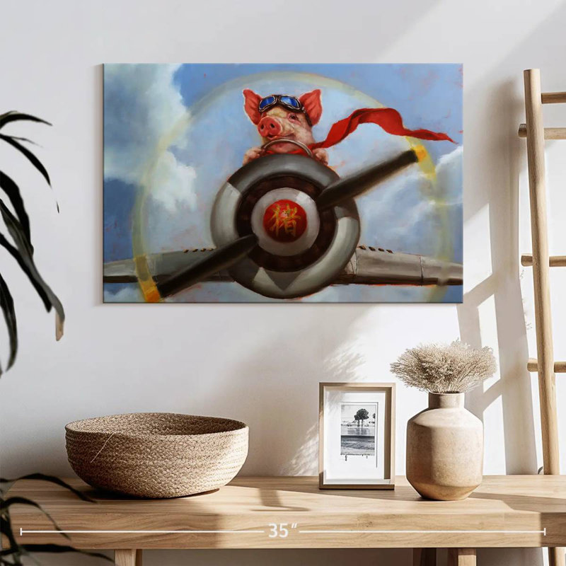 Brampt When Pigs Fly I, 16" H x 24" W