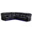 Power Reclining Corner Sectional Sofa With Led Lights Black Leather-2082683436