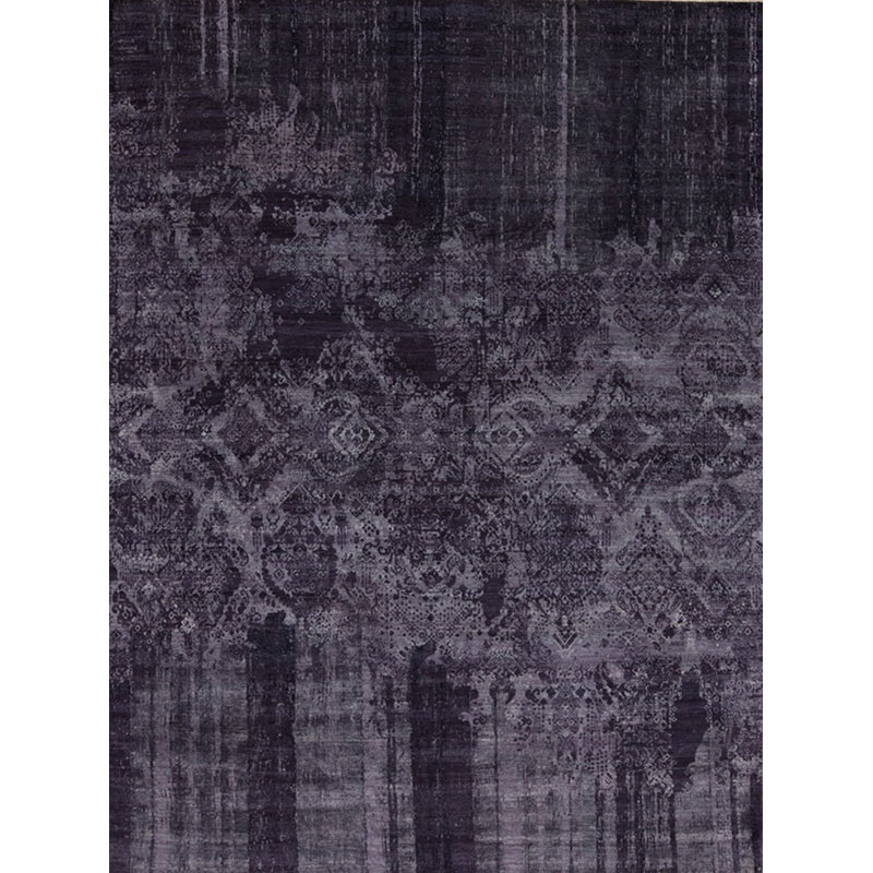 Avant-Garde Hand Knotted Area Rug in Blue/Berry