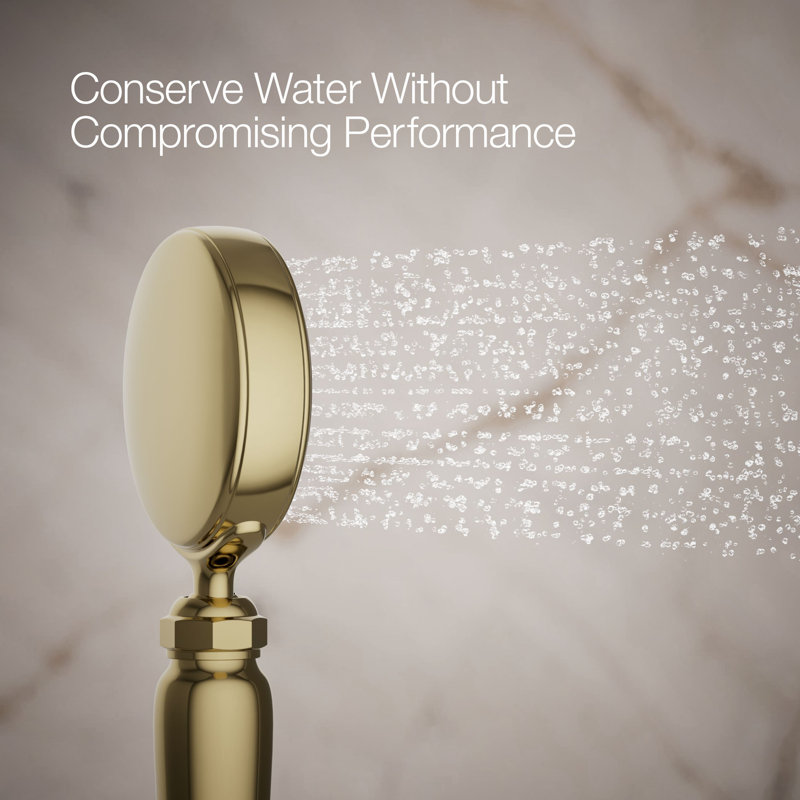Artifacts Full/Standard Handheld Shower Head with Katalyst Air Induction Spray, Vibrant Gold