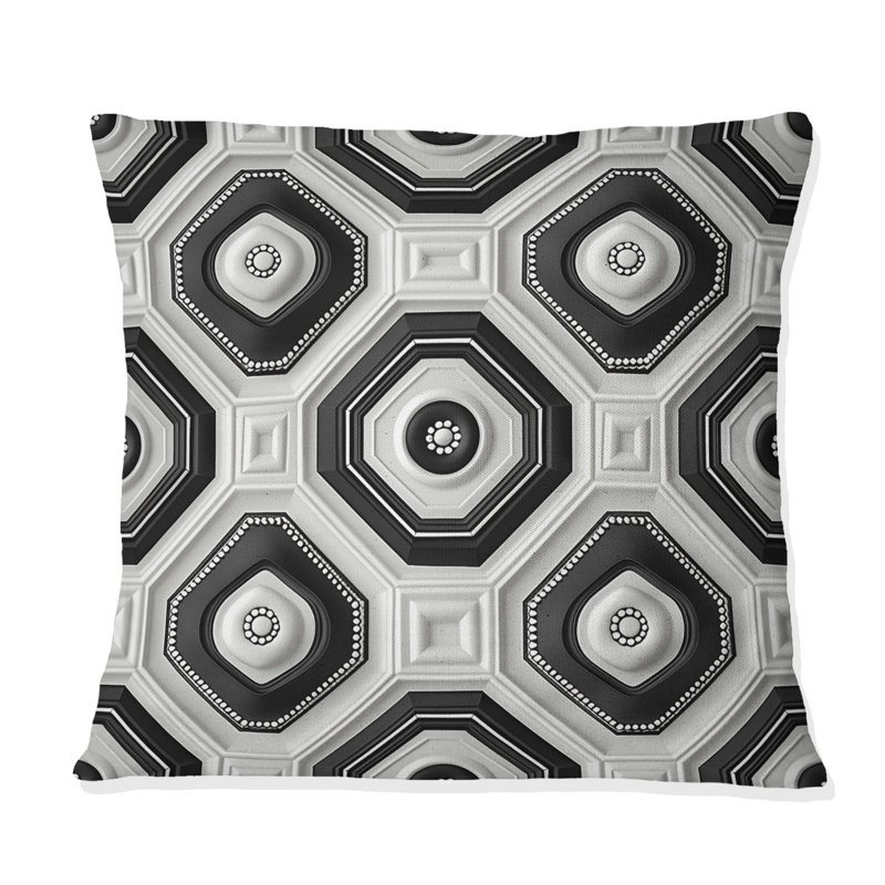 Coussin White Modern Octagon I - Modern, H 16 po x l 16 po
