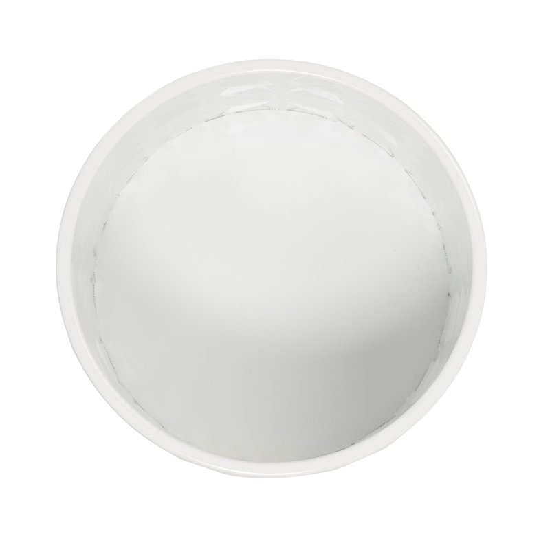 White and Gold Glam Metal Waste Basket with Base