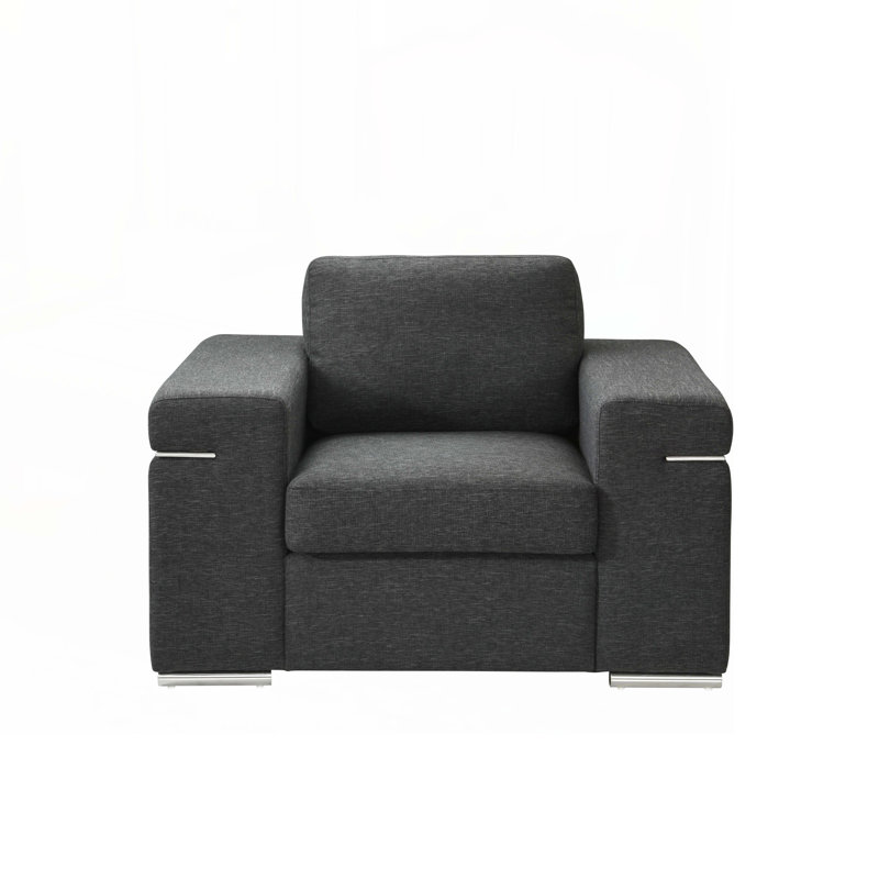 Fauteuil club 45 po, Tissu noir