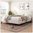 Bed Frame Upholstered Platform Bed with Wingback Headboard