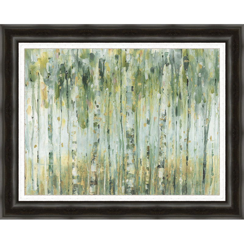 « the forest i », reproduction de peinture à l’aquarelle encadrée