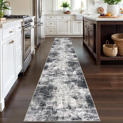 Abstract Kitchen Runner Rug Washable