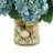 Hydrangeas Arranged in Glass Vase with Shells-1958215746