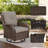 Kolb 5 Piece Swivel Chairs Seating Group With Cushions And Ottoman-197985708-197985709