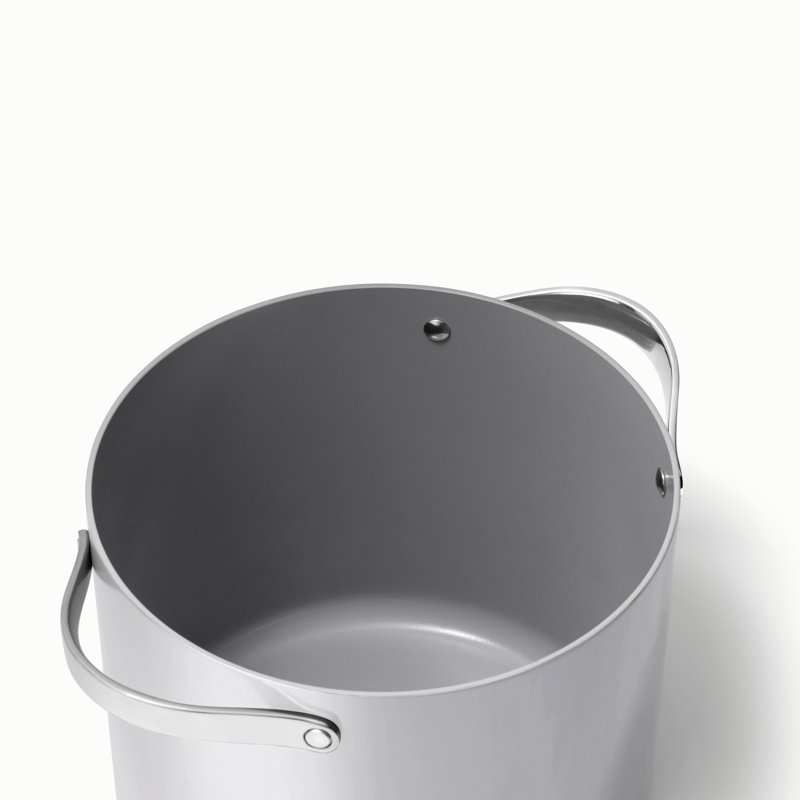 Caraway Petite cuisinière antiadhésive en céramique avec couvercle, Gris, 12 pintes