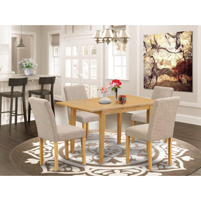 Tuoi Butterfly Leaf Rubberwood Solid Wood Dining Set