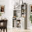 Coffee Bar Cabinet with Power Outlet, Wine Rack & Barn Doors, Sideboard Storage for Kitchen-2051877373