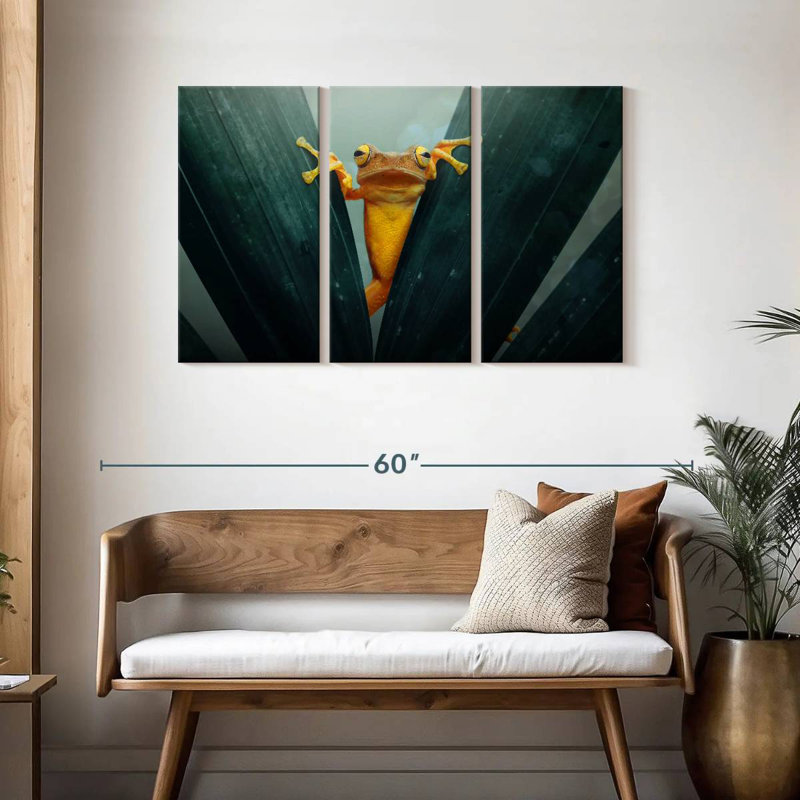 Brampt Yellow Frog, 28" H x 45" W