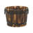 Mariva Dark Brown Wood Decor Bucket | Metal Accents & Handles |-438286772