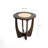 18.1'' H Modern Round Solid Wood Side Table with Petal Design