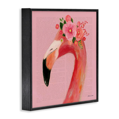 «Floral Flamingo Pink Portrait», impression