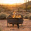Banesa 29" Round Wood-Burning Bronze Finish Steel Fire Pit Bowl with Spark Screen and Poker-640089335