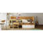 Lit de jour en bois avec tablettes de rangement et casiers-881649416