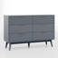 Commode 6 tiroirs en bois naturel - Surface rayée-30418332