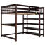 Lit mezzanine avec tablettes de rangement et bureau sous le lit-1599166530-1599166543